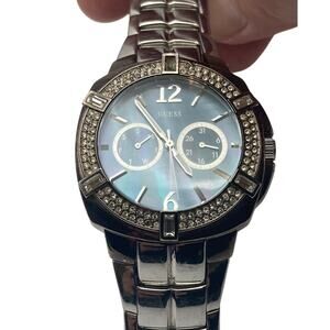 Guess Mens Watch 43mm U12516L2 - New Battery - Day Date - WR 100m  Wrist 6.75-7"
